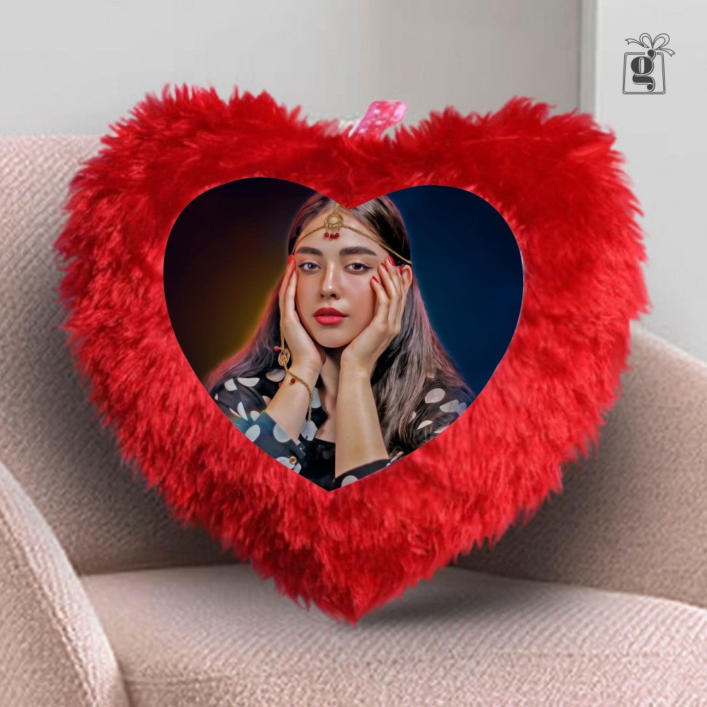 Heart 2024 fur cushion